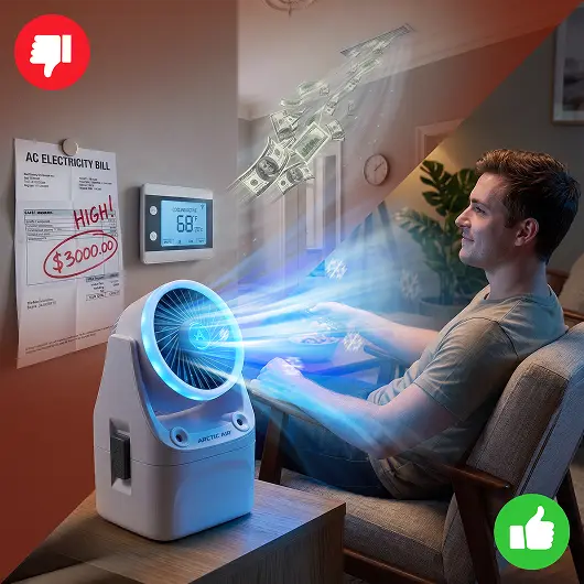 User Using Arctic Air Ice Jet X3